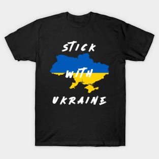 stick with ukraine black Shirt, Support Ukraine Shirt, Stand with Ukraine shirt, Puck Futin Shirt, Ukraine Flag Shirt, Ukranian Shirt, Ukraine Gifts T-Shirt